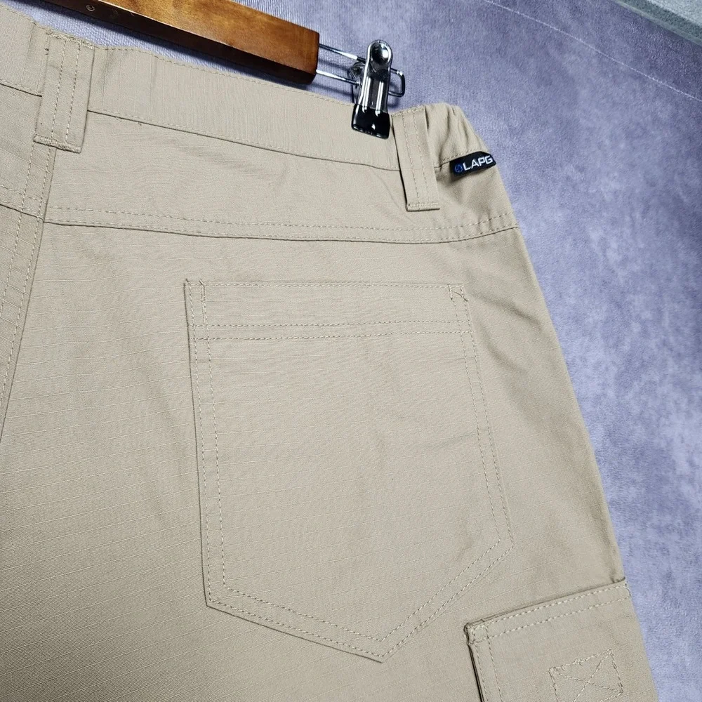 LA Police Gear Men 34 Khaki Core Cargo Tactical Ripstop Shorts BTS8001 LAPG